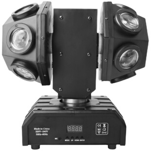 舞台灯光ktv闪光灯三臂摇头光束灯声控七彩灯旋转蹦迪灯氛围灯