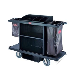 南方GNF客房服务车带门塑料酒店房口车黑色多功能手推布草车静音