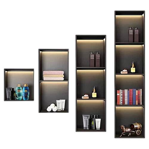 不锈钢壁龛网红浴室卫生间嵌入式置物架客厅金属电视厕所成品定制