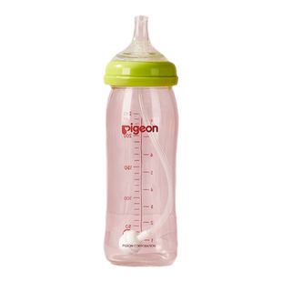 适配贝亲奶嘴鸭嘴奶瓶配件婴儿6-9-15个月以上宽口径吸管一体式