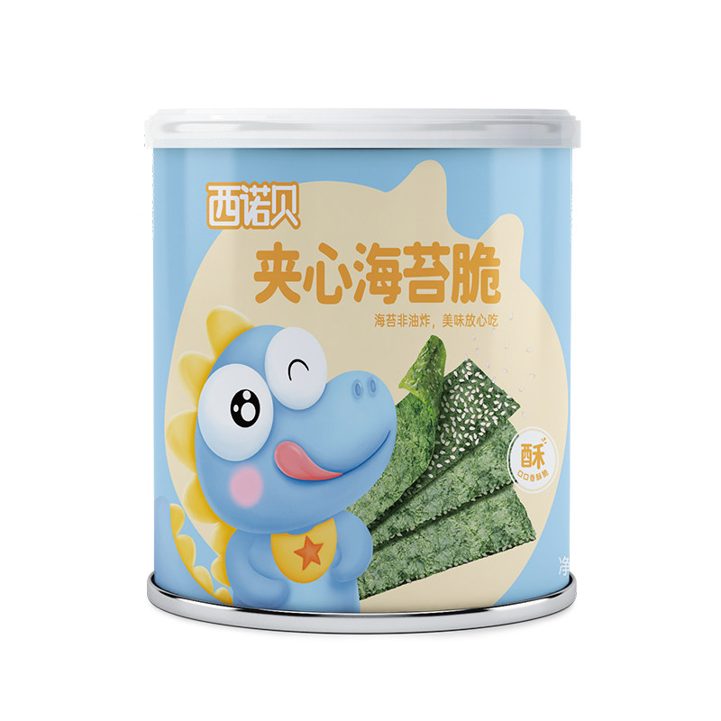 西诺贝芝麻夹心海苔儿童即食零食