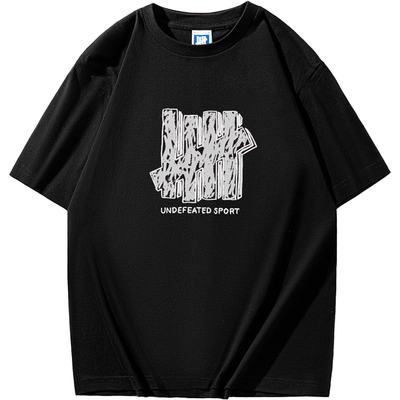 五道杠短袖运动情侣宽松T恤