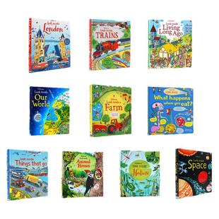 Usborne 偷偷看里面科普系列  Look Inside 英文原版绘本 人体/海洋/丛林/自然/科学 少儿科普绘本洞洞翻翻书纸板英语科普书籍