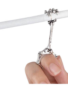 夹烟戒指烟托支架抽烟指环烟拖防手指熏黄创意烟架女师父宋佳同款