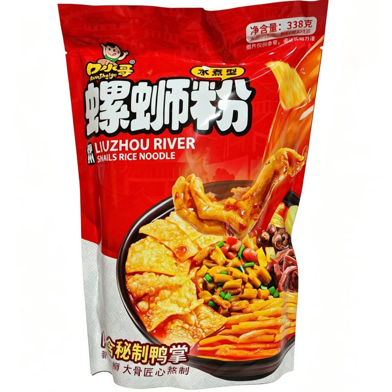 口水哥螺蛳粉338克带鸭掌5袋正宗广西柳州特产螺丝粉方便速食夜宵