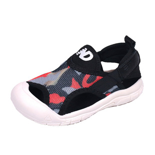 出口日本春夏新款女童帆布鞋绣花浅口单鞋包头防踢透气学生小白鞋