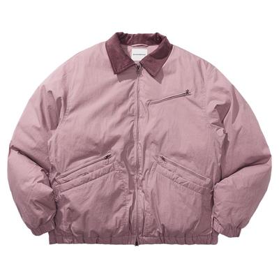 瞬时山野复古灯芯绒翻领羽绒服