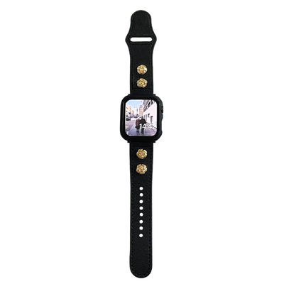 真皮铆钉适用iwatch表带小众
