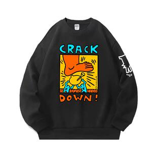drew keith haring凯斯哈林圆领卫衣男二次元动漫周边衣服外套秋