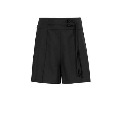 MEDECOO休闲短款流苏直筒裤