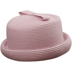 日系羊毛仿草贝雷帽子女秋冬保暖画家帽甜美减龄蝴蝶结空姐蓓蕾帽