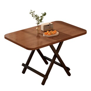 折叠餐桌家用小户型新型吃饭桌子可折叠长方形桌出租房简易长条桌