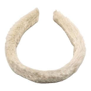 2025新款短发毛绒发箍女纯色高颅顶洗脸头箍防滑压发通勤百搭头饰