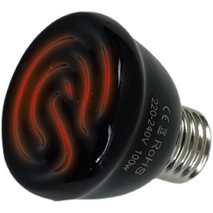 爬宠陶瓷加热灯蜥蜴陆龟饲养箱无光保温灯鹦鹉陶瓷加温灯取暖灯泡