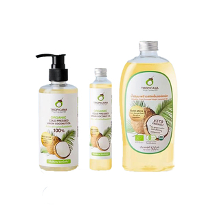 泰国原装进口TROPICANA椰子油冷榨有机保湿滋润护肤护发两用精油