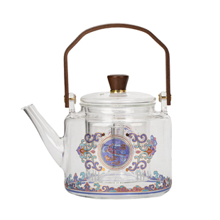 宝选玻璃煮茶壶家用新款烧水壶围炉养生茶具套装鎏银电陶炉煮茶器