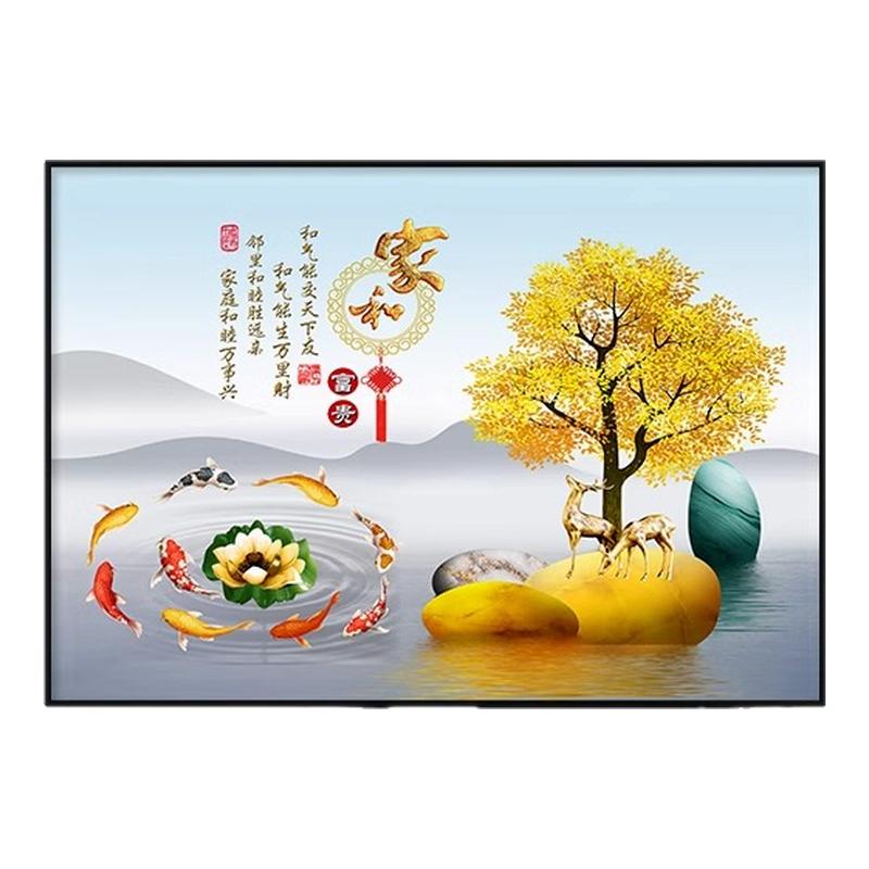 现代简约餐厅餐桌装饰画饭厅轻奢高级感招财挂画客厅背景墙的壁画