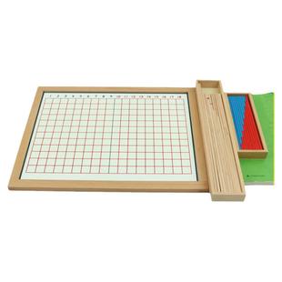 蒙氏数学教具加减法板蒙台梭利加减乘除法材料银行游戏算术符号盒