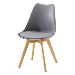 靠背椅餐椅家用网红北欧简约休闲舒适可爱卧室实木布艺伊姆斯椅子