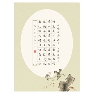 壹点书堂A4硬笔书法纸机构参赛专用加厚古风作品纸40格田字格学生