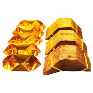 工厂直销半成品元宝切角金锡箔纸折纸多种型号精装加厚包邮送袋子