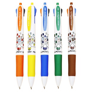 晨光（MG）米菲四色圆珠笔按压式多色笔彩色笔标记笔黑红蓝色多合一学生做笔记专用文具多功能按动彩色笔