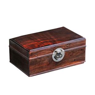 全独板大红酸枝红木首饰收纳盒高档精致实木珠宝饰品盒榫卯嫁妆盒