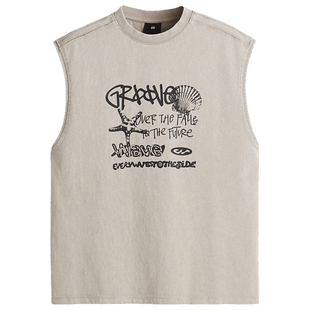 HM背心冬季男装宽松印花背心1288840