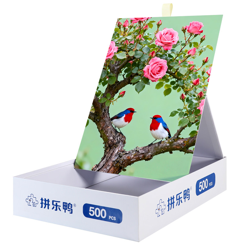 拼乐鸭双雀对语拼图国潮礼物玩具