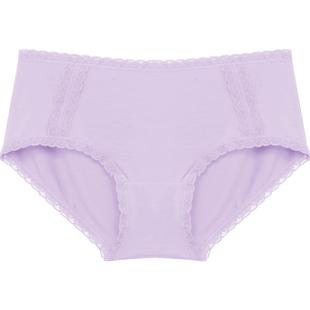 STW女士内裤蕾丝莫代尔肤色三角内裤女短裤中腰性感舒适柔软透气