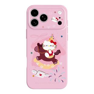 【喵神驾到】少女星星木马适用iPhone16/17promax手机壳华为P70苹果13马年OPPOreon14软vivoS15一加13红米K80