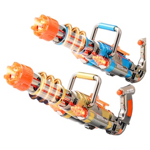 儿童玩具喷雾声光枪3岁男孩音乐电动加特林6仿真高级黑科技5手枪7