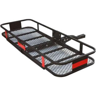 汽车拖车框行李筐车尾货篮越野车载货篮后挂式折叠货架方口拖车框