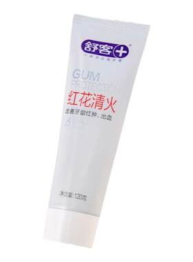 舒客红花清火180g无氟牙膏