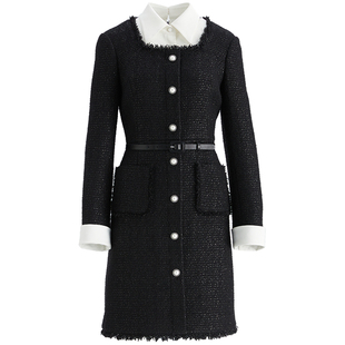 OBEG欧碧倩时尚千金法式小香风连衣裙女气质粗花呢裙子50484516