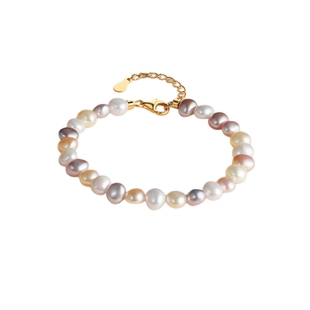 周六福淡水珍珠手链女S925银手饰优雅时尚百搭送女友女神节礼物