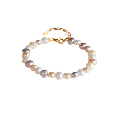 周六福淡水珍珠手链女S925银手饰优雅时尚百搭送女友新年礼物