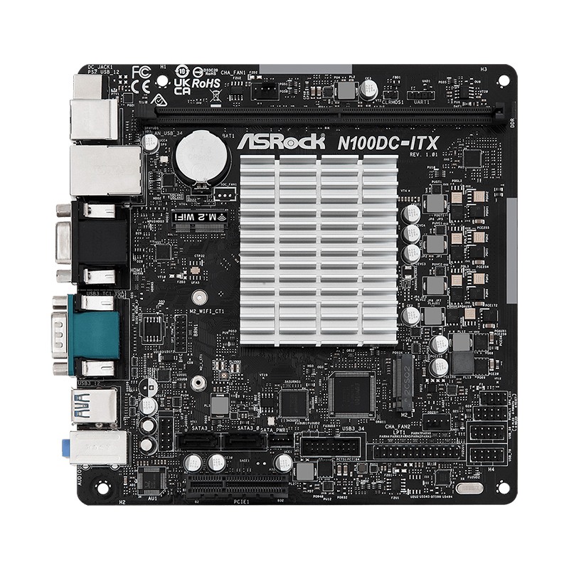 ASROCK/华擎 N100DC-ITX集成N100CPU迷你主机四核处理器nas主板