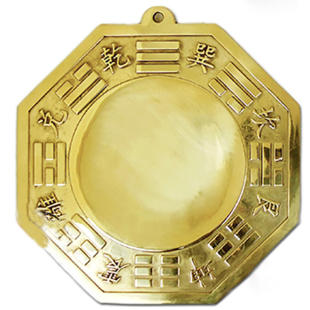 全铜八卦镜凸镜凹镜迷你铜镜家用店铺公司大门口挂摆件工艺装饰品