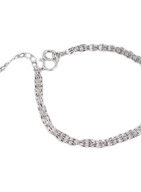 S925纯银波光粼粼凤尾手链女轻奢