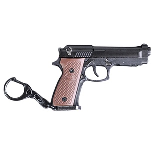 1;3 伯莱塔M92A1金属半尼龙抛壳可拆卸仿真玩具枪钥匙扣挂件礼物