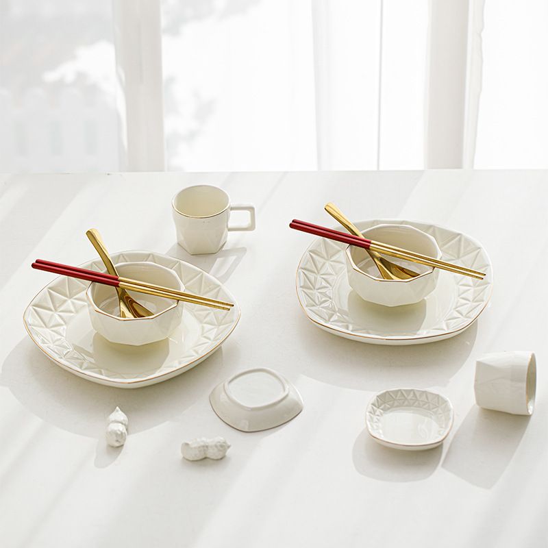 乔迁新居订婚结婚红色碗碟送新套装用人家礼品盘子餐具组合装碗筷