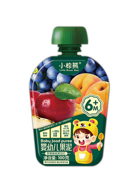 小棕熊无添加婴幼儿果泥无添加