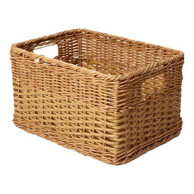 仿藤编织收纳筐零食杂物整理箱客厅浴室卫生间篮子超大家用储物筐