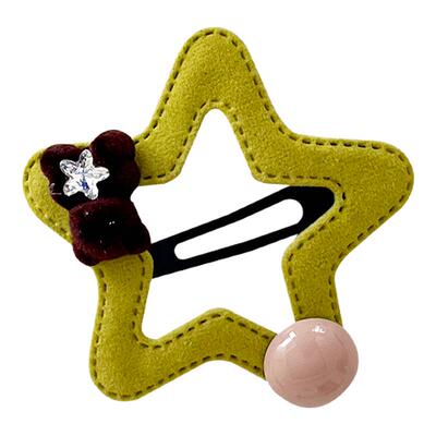 植绒星星发夹~儿童刘海碎发夹