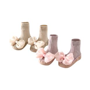 童泰婴儿袜子女宝宝地板袜儿童学步鞋女童防滑隔凉鞋袜袜套宽口袜