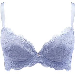 古今3/4蜂巢网眼布棉杯透气小胸款蕾丝花边文胸舒适内衣女 0I2118