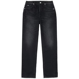 【张凌赫代言】Lee25秋冬新品411舒适高腰小直脚黑灰色女牛仔裤潮