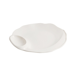 造器饺子盘家用创意餐具高级感酒店餐厅子母菜盘白灼虾盘带醋碟子