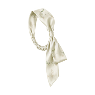 云月』丝侬真丝发带桑蚕丝发束飘带高级碎花敷面膜洗脸发箍头饰女